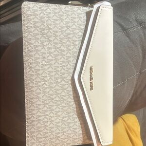 Michael Kors Ivory and Cream Wristlet